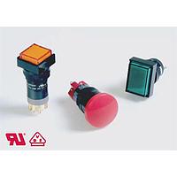 E-Switch D16OAS14KYELYEL ສະຫຼຸບສະຫຼຸບປຸ່ມກົດ Switch 4PDT 8A 125V