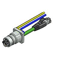 Amphenol CONEC 57-03053 ເຄື່ອງສາຍ Ethernet / ເຄື່ອງສາຍເຄືອກເຄືອກ ENP-17-1-FSPBU2PEDST4-V5-45S-RS8.33-0,5/0,5/G6/250/034