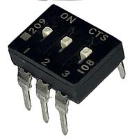 CTS Electronic Components 209-3LPS ສະຫນາມສະລັບ DIP 3 ສ່ວນສະລັບ SPST