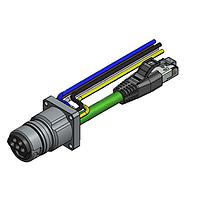 Amphenol CONEC 57-03037 ເຄື່ອງສາຍ Ethernet / ເຄື່ອງສາຍເຄືອກຕ່າງໆ ENP-17-1-FSPST4PEDBU4-V5-45S-RS8.33-2/2/G6/150/034