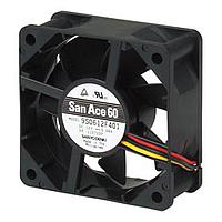 Sanyo Denki 9S0612P4S011 ພັງລົມ Axial DC Axial, 60x60x25mm, 12VDC, Silent Series, Ribless, Tachometer, PWM