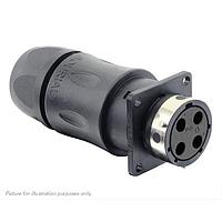 Eaton Souriau-Sunbank UTGX0JC124S ຮອບຮອງຮູບສີ່ແຂນຮອບຮອງ, ມີກະບອກສາຍສະບັບຫຼັງ, ສໍາລັບ 4 ຕິດຕໍ່ຜູ້ຍິງ, IP68/69K