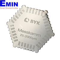 BYK Comb Gage 25-2000 µm, stainless steel ເຄື່ອງວັດແທກຄວາມໜາຂອງຟິມປຽກທີ່ມີຮອຍຂີດຂ່ວນ