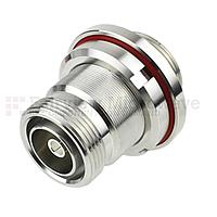 Fairview Microwave SM4453 Bulkhead 7/16 DIN Female to 7/16 DIN Female Adapter (6 Ghz, IP67 UnMated)
