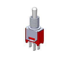 Mountain Switch 108-2MS3T2B3M1QE-EVX ສະຫນັບສະຫນູນ Toggle Switch SPDT ON-OFF-ON SOLDR