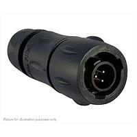 Eaton Souriau-Sunbank UTS6JC8E3PX ປລັກພລາສຕິກ, ມີກະບອກສາຍສະກັດດ້ານຫຼັງ, ມີຂໍ້ຕໍ່ຊ່ອງຊອດຜູ້ຊາຍ 3 ຕົວ, IP68/69K ໃນສະພາບບໍ່ໄດ້ຕິດກັນ, ການລະຫັດ X