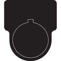 HellermannTyton 596-00403 ເປັນແບບຟອມແລະປ້າຍຊື່, 1.8" x 1.8" ປ້ອມປ້າຍກັບຮູ 1.8", PET, ສີດຳ, 500/ລົດ