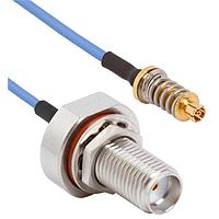 Amphenol SV Microwave FV67SMPM-047-FBSMA-180 ການປະກອບສາຍ RF VITA 67.1/2 SMPM ເຖິງ SMA BKHD F 18" ສາຍ