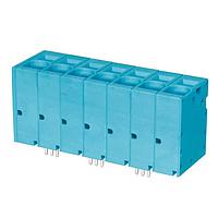 Same Sky (formerly CUI Devices) TBL008V-1000-07BE ບລັອກຂໍ້ຕໍ່ຄົງທີ່ Terminal block, screwless, 10.0, Vertical, 7, ສີຟ້າ