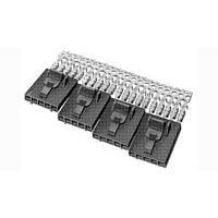 AMP Connectors - TE Connectivity 1-103958-3 ປະຕູຮັບ 8X3 MTE RCPT SR LATCH .100CL