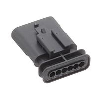 AMP Connectors - TE Connectivity 1-2141324-1 ທາບ ເຮາຊິ້ງ 6POS, MCON 1.2 LL TAB SEALED COD A