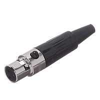 Amphenol Audio AG3F ຕົວເຊື່ອມຕໍ່ Miniature XLR 3 Pole Mini XLR Cable Connectors G Type Female Machined Contacts Nickel Finish