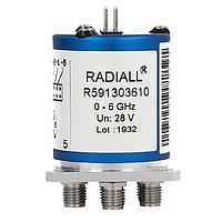 Radiall R591703630 ສະຫນັບສະຫນູນ Coaxial Switches SP6T Subminiature SMA 26.5GHz ເປີດປົກກະຕິ 28Vdc Diode Pins Term. ບັນດາຄູ່