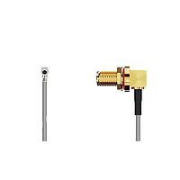 GCT (Global Connector Technology) CAB426RF-0200-A-1 ສາຍສັ້ນ RF I-Pex MHF 4L Lck RA Plug2RPSMA RAJck Rvrs plrty R Mt , 6GHz,200mm 1.37mmBlk
