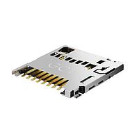 GCT (Global Connector Technology) MEM2080-00-128-00-A ກາດຄອນເນັກເຕີ Micro SD, ກົດກົດ, SMT, ການເຂົ້າກາດປົກກະຕິ, ຂະໜາດ 1.28 mm