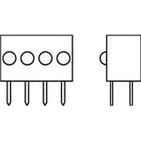 Dialight 555-4403F ຕົວບອກກະແຜ່ນວົງຈອນ LED ເຫຼືອງກະຈາຍແຈ້ງ 5 ໂວລ໌