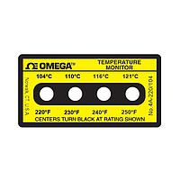 OMEGA 4A-A-220 Non-Reversible, Four point Horizontal Temperature Label (250 °F)