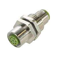 HARTING 21433201800 ຕົວເຊື່ອມຕໍ່ມິດຕະຫຼາດວົງກົມ M12-PFT-CRIMP-8P-ACOD-M/F-SHLD