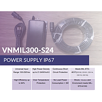 EMIN VNMIL300-S24 ການສະຫນອງພະລັງງານ IP67