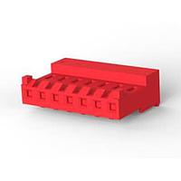 AMP Connectors - TE Connectivity 3-643819-7 ກອງປະກອບ Receptacle Housing ປິດດ້ວຍ TABS 7P L.R. ແດງ 22 AWG