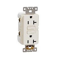 Square D SQR51201LA ປຸ່ມຮັບ TR GFCI 20A RECEPTACLE COMM LA