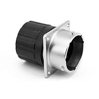 Amphenol SINE Systems RT001823PNHEC ຕູ້ປະຕິບັດການເຊື່ອມຕໍ່, ຂອງຮູບສີ່ແຫ່ງ, 23 ຕຳແໜ່ງ, ຜູ້ຊາຍ, ຂະໜາດເປົາ 18, ຢາງຊິໂລຄອນ, ມີຝາປິດສິ້ນພ້ອມການປິດສາຍແບບເປົ້າເປົາ