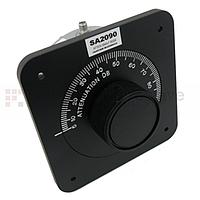 Fairviewmicrowave SA2090 0 to 90 dB Continuously Variable Attenuator SMA Female To SMA Female Right Angle Up To 2 GHz Rated To 5 Watts in a Dial Design