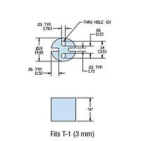 Heyco 11019 ອຸປະກອນຕິດຕັ້ງ LED HLEDS2-04 PVC ສີດຳ PVC/NYL LED Spacer