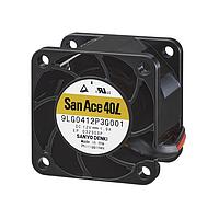 Sanyo Denki 9LG0412P3G001 Axial Axial, 40x40x28mm, 12VDC, 7.15"H2O, Ribless, ອາຍຸຍາວ 180Khr, 4xWire, Tach/PWM