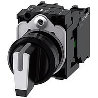 SIEMENS A6X30142006 ສະຫນັບສະຫນູນຫຼາຍທາງ SELECTOR SWITCH. I-O-II. ສີດຳ. ສີຂາວ