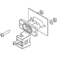 Schurter 6160.0132 ຊຸດກັນຢືນ US 2 m 2578 APPLIANCE INLET 2.5A 70c retained