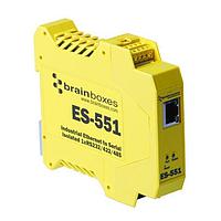 Brainboxes ES-551 ອຸປະກອນບໍລິການອຸປະກອນລະບົບ Serial Industrial Ethernet ປອດໄພ 1xRS232/422/485
