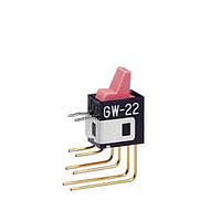 NKK Switches GW22LCV ປຸ່ມສະຫນອງ Paddle Switches DPDT ON-ON ແດງ VERT PADDLE ACTUATOR