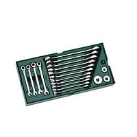 SATA 09908/09925 19PC. ຊຸດປະຈົກຄູ່ RATCHETING COMBINATION (METRIC)