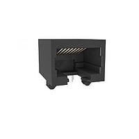 Amphenol Commercial Products RJE05188051C ຕົວເຊື່ອມ SP 8P8C R/A ບໍ່ມີການປ້ອງກັນ ປຸ່ມລົງ, ບໍ່ມີ LED