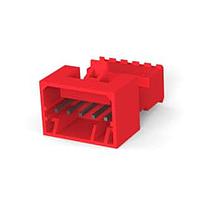 AMP Connectors - TE Connectivity 3-647000-5 ກອງປະກອບປະກັບ Plug 05P22AWG MTA100 PSTD ASSY WHT W/RED STRPE