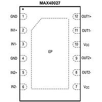 Analog Devices MAX40027ATC/VY+ ດິຈິຕອນຄອມພາຣາເຕີດເອັດຣ້າວ ດູອລ ຄອມພາຣາເຕີ