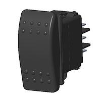 Carling Technologies VLBAS00C-AZC00-000 ປ່ຽນປຸ່ມ Contura Sealed Rocker 2-ໂພນ, (ON) - OFF - (ON), 15A 24VDC ບໍ່ໄດ້ຮັບການປະເມີນ HP, ບໍ່ມີແສງ, ປ່ຽນປຸ່ມ Contura II Rocker ສີດຳ ປອດໄພດ້ວຍບໍ່ມີເລນ ແລະ .250 Tab (Q.C.), 8 ເທີມິນັນ, ມີຖານກັບອາວຸດກັນ