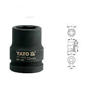 Yato YT-1072 Hexagonal impact socket 3/4" (22mm)