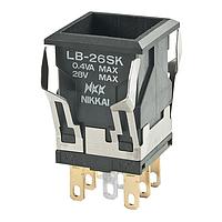 NKK Switches LB26SKG01-CF-B ປຸ່ມກົດສະຫນອງ STD SIZE PUSHBUTTON ILLUMINATED/SNAP-IN