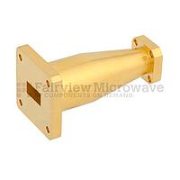 Fairview SMW28TS51001 Waveguide Transition With WR-28 UG-599/U Square Cover Flange to WR-51 UBR-180/U-Mod Flange in 2.5 Inch Length