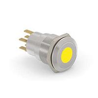 Alcoswitch - TE Connectivity 7-2213765-0 ປຸ່ມກົດສະຫນອງ AV19 DPL 0.4VA SPOT LED ເຫຼືອງ 12V