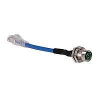 Stewart Connector BM-MFAR040N Cat 6a, Cat 6 M12 X-Code ປຸ່ມຍິງ Jack ໄປຫາ RJ45 ປຸ່ມຊາຍ Cat6 ສາຍສະບັບ 4 ນິ້ວ