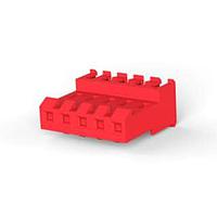 AMP Connectors - TE Connectivity 3-640601-5 ຮູງຮັບ Receptacle Housing FEED THRU WO TAB 5P L.R. ແດງ 22 AWG