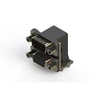 EDAC 663-009-364-043 ຕູ້ສະຫນອງ Dual Port D-Sub ມຸມຂວາ ຕູ້ສະຫນອງ Dual Port D-Sub