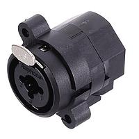 Amphenol Audio ACJC5V BULK ປຸ່ມຮັບ 1/4" XLR ຕູ້ຄູ່ຕິດຕັ້ງປະເພດ C Mono ແບບຕັ້ງຕົ້ນ PCB ລັດບ່ອນບໍ່ມີສະຫນັບ XLR ດິນ