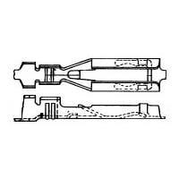 AMP Connectors - TE Connectivity 66009-2 ຕິດຕໍ່ AMP BLADE RECP PLTD 30 AU