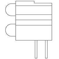 VCC 5680F5_1 ຕົວບອກສະຫຼຸບກະບອດ LED T1 LED 2 Hi R/A ASSY