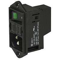 Schurter DD11.0123.1111 ປາກທາງແດງສະແດງແສງ QC 10A ບໍ່ມີລະບົບລົງ