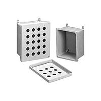 Hammond Manufacturing PJ1084P9 ກອງປຸ່ມກົດ Pushbutton Enclosures N4X Wallmount Encl - 10.14 x 8.26 x 4.13 - ເສັ້ນໃບເກັບ Fiberglass